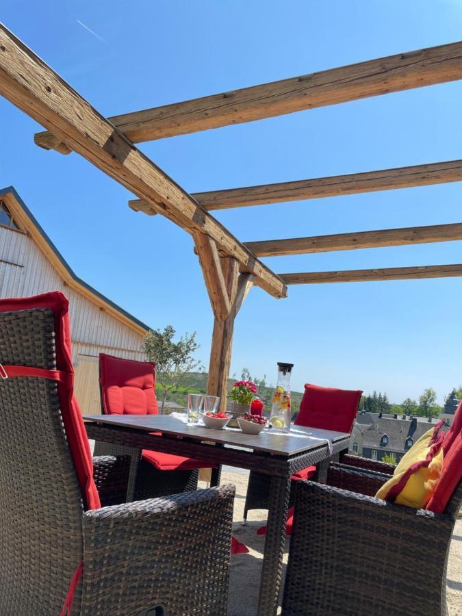 Chalet-Ferienwohnung Giebeltraum, 115 Qm, Wellness/Fitness/Sauna - Bergroedelhof Feilitzsch エクステリア 写真